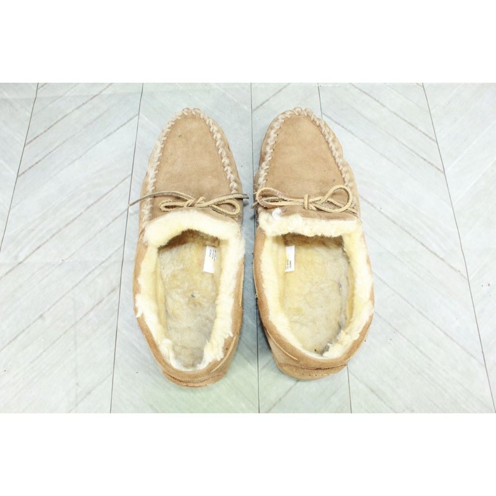 LL Bean Brown Suede Wicked Good Original Moccasin Slippers Size 9 M - Picture 6 of 9